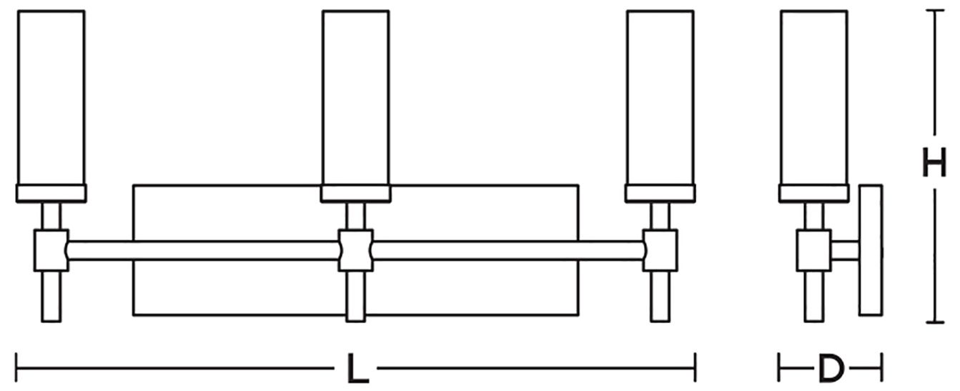 Image 4 Huntington 24" Wide Light Antique Brass Vanity With Ribbed Glass Shade more views