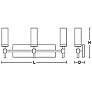 4_Huntington 24" Wide Satin Nickel Vanity With Clear Ribbed Glass Shade more views