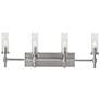 3_Huntington 30" Wide Satin Nickel Vanity With Clear Ribbed Glass Shade more views