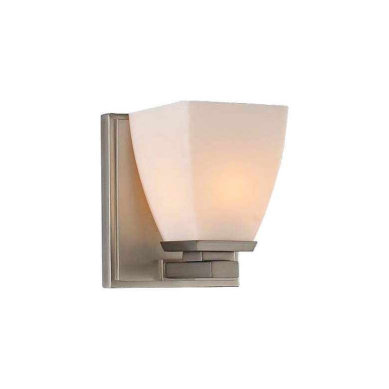 Image 1 Huntington 5" Wide Satin Nickel 1-Light Wall Sconce