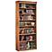 Huntington 84" High Wheat Finish Hand-Crafted Wood Bookcase