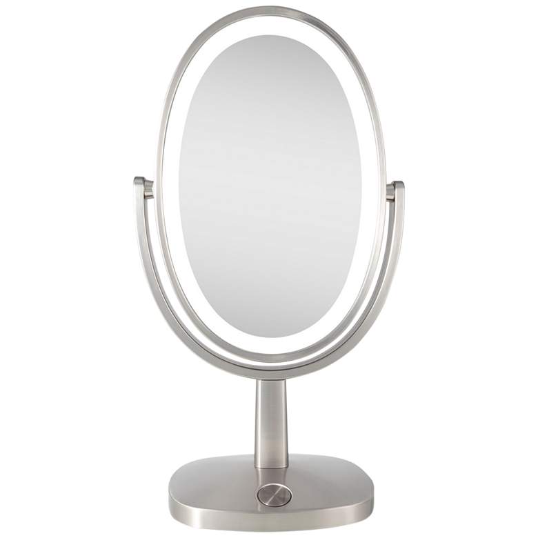 Image 1 Huntington Nickel 3-Color Touch LED Vanity Makeup Mirror