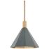 Huntley 15" Wide Patina Brass and Verdigris Pendant Light