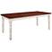 Huntsman 74" Wide Brown and White Wood Dining Table