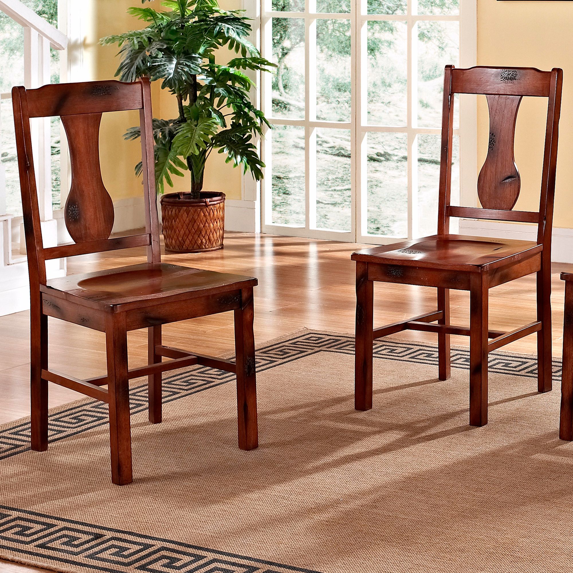 dark wood dining chairs