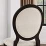 Hurn Ivory Fabric Dining Chairs Set of 2
