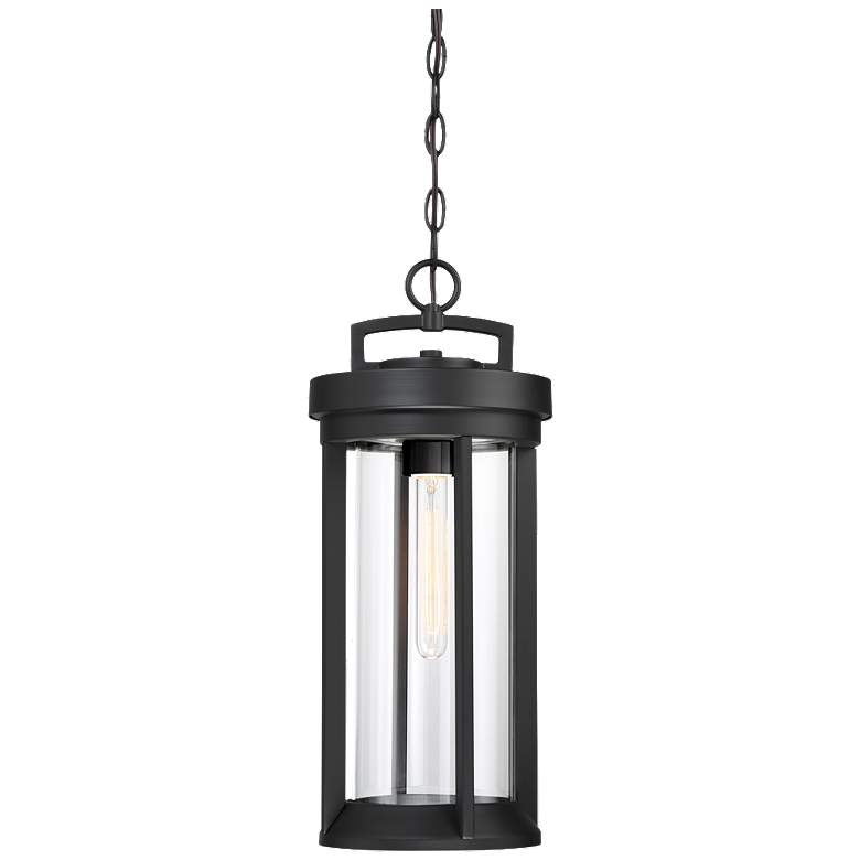 Image 1 Huron; 1 Light; Hanging Lantern; Aged Bronze Finish with Clear Glass
