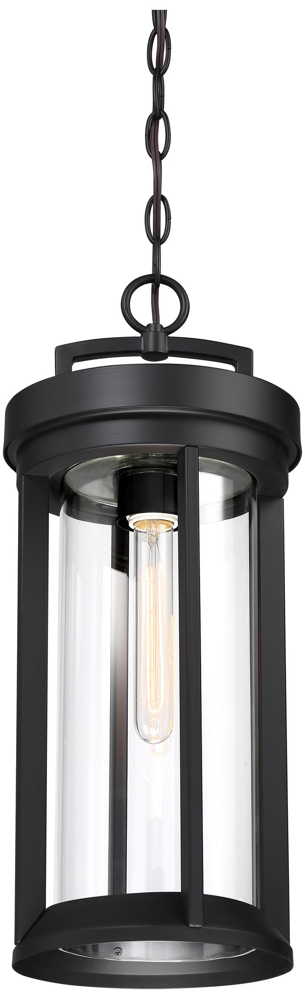 Image 2 Huron; 1 Light; Hanging Lantern; Aged Bronze Finish with Clear Glass more views