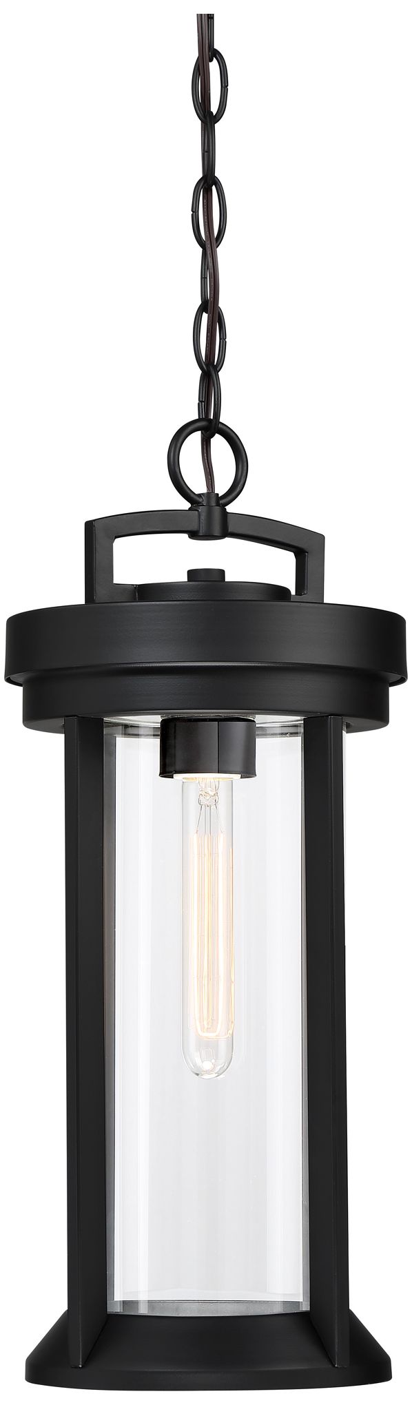 Image 3 Huron; 1 Light; Hanging Lantern; Aged Bronze Finish with Clear Glass more views