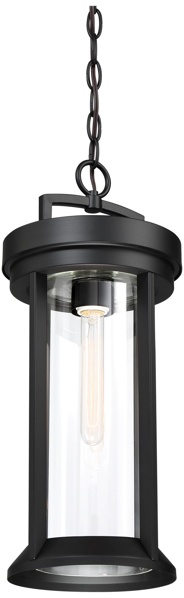 Image 4 Huron; 1 Light; Hanging Lantern; Aged Bronze Finish with Clear Glass more views