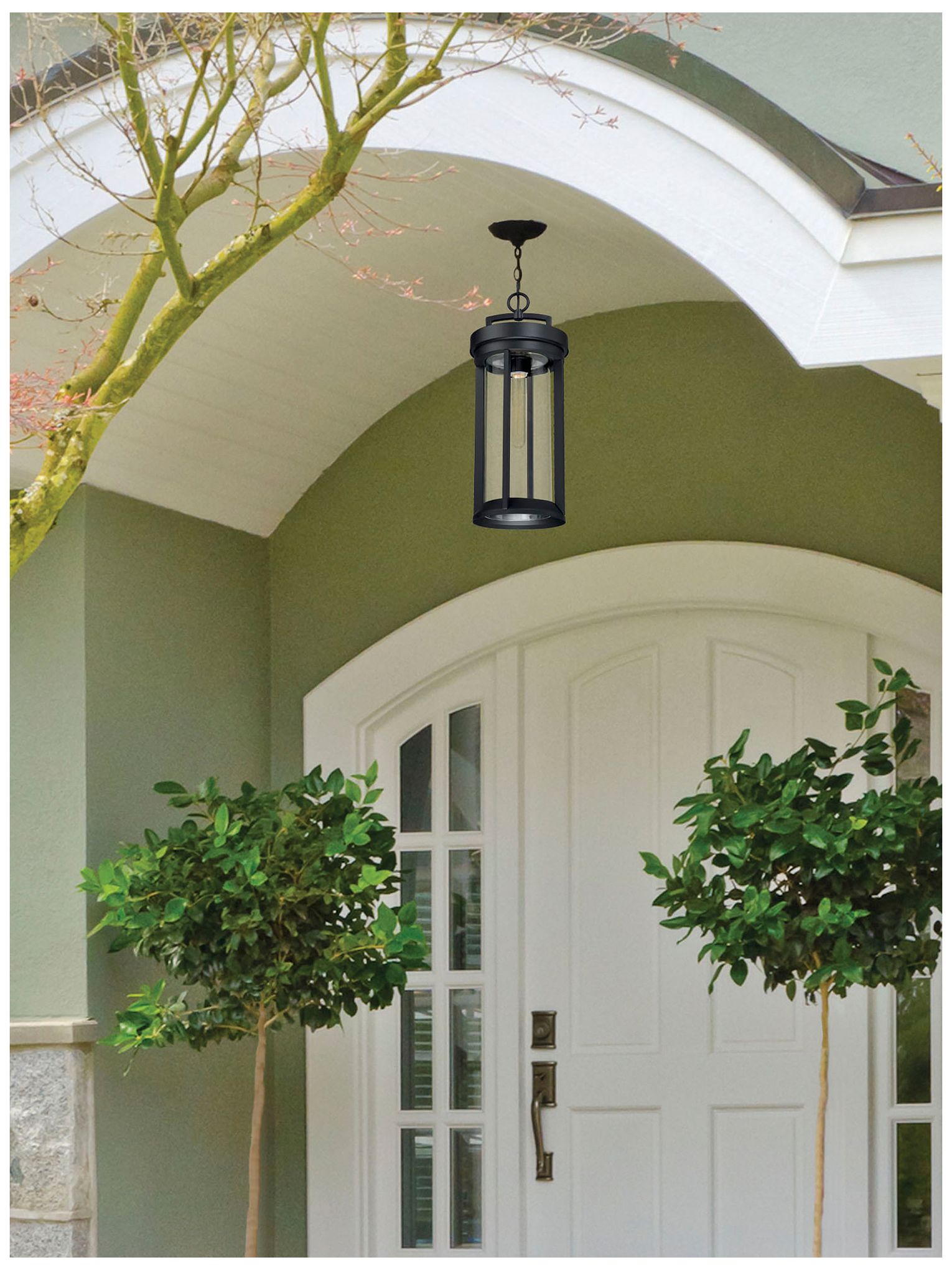 Image 5 Huron; 1 Light; Hanging Lantern; Aged Bronze Finish with Clear Glass more views