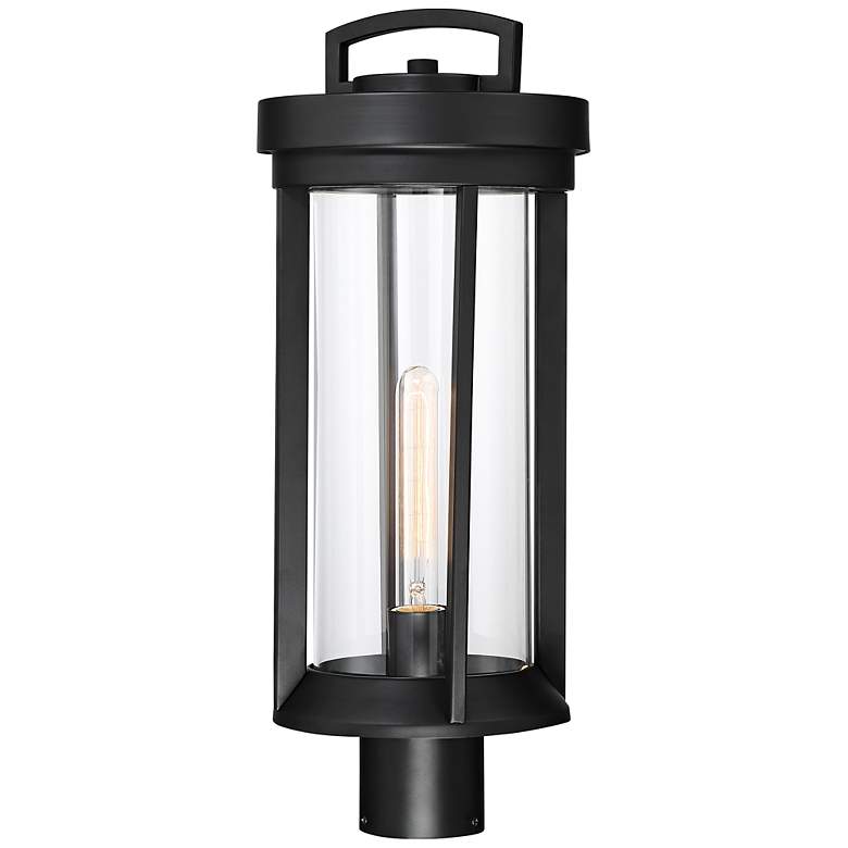 Image 1 Huron; 1 Light; Post Lantern; Aged Bronze Finish with Clear Glass