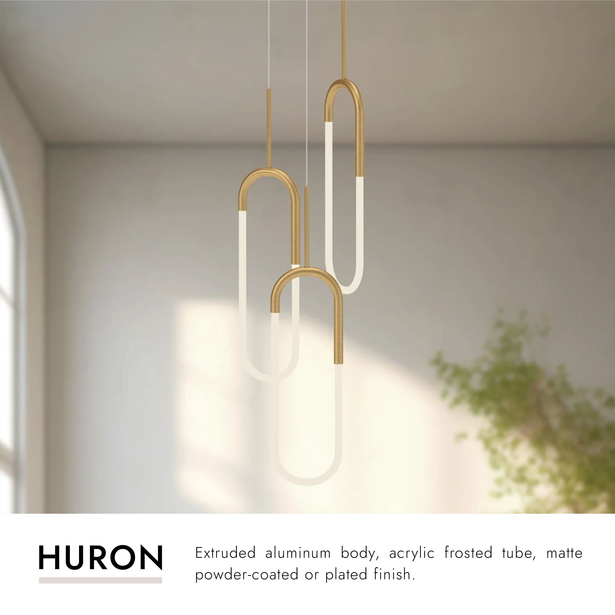 Image 3 Huron 18" Wide Black LED Multi-Light Pendant more views