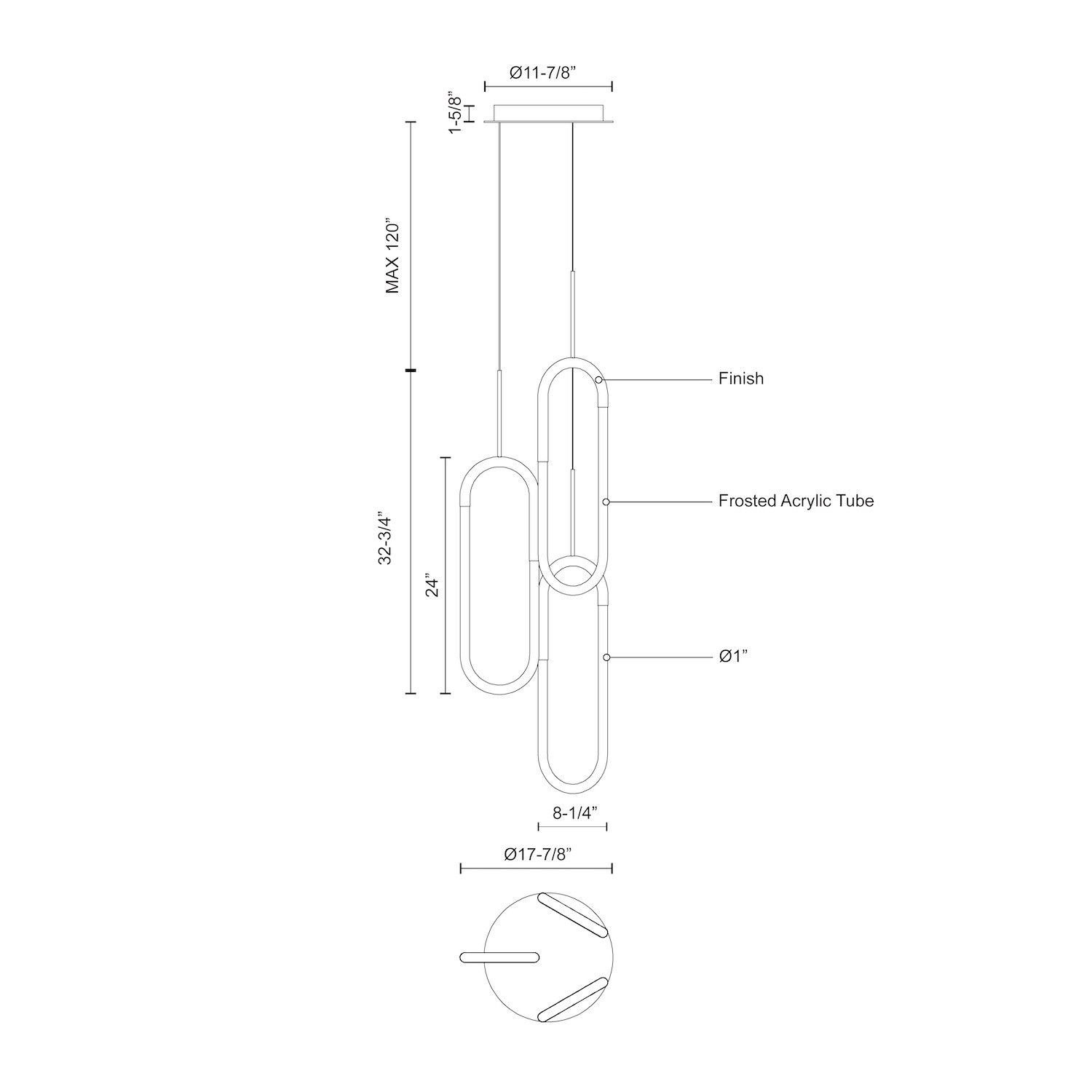Image 6 Huron 18" Wide Black LED Multi-Light Pendant more views