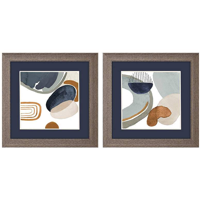 Image 1 Hushed Nature 19"W x 19"H Framed Art Set of 2