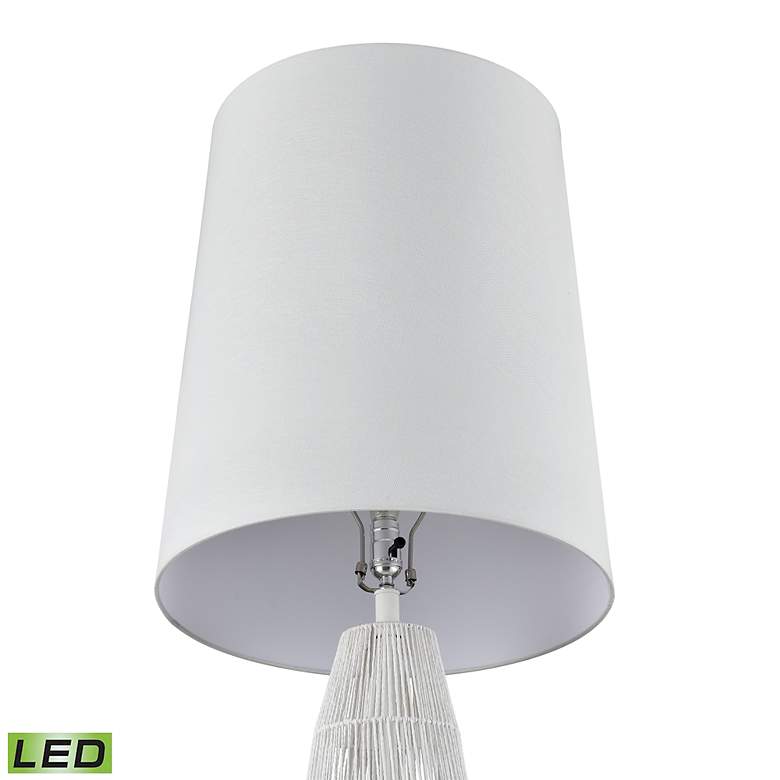 Image 4 Husk White Rope LED Basket Floor Lamp more views