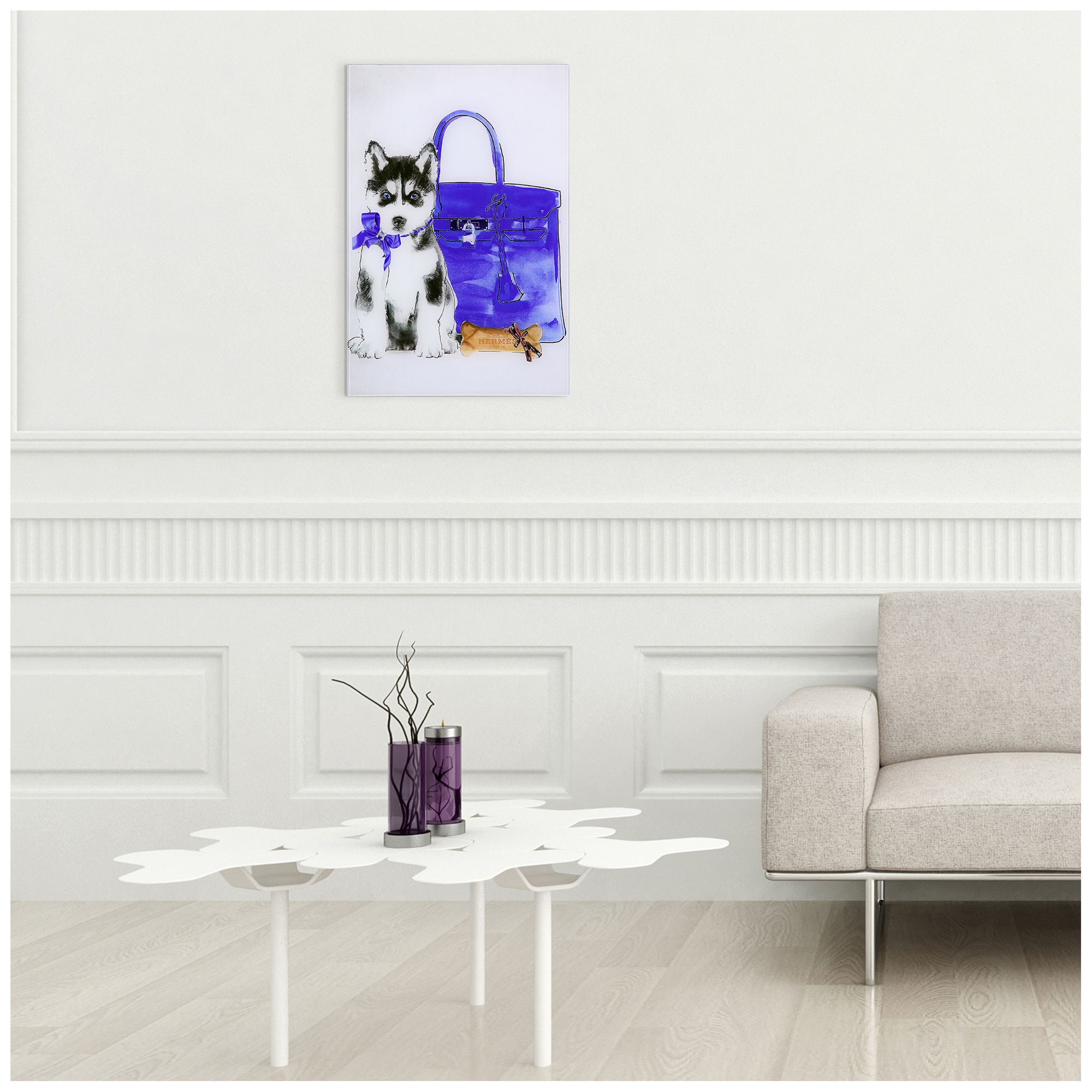 Image 5 Husky" Frameless Free Floating Tempered Glass Wall Art more views