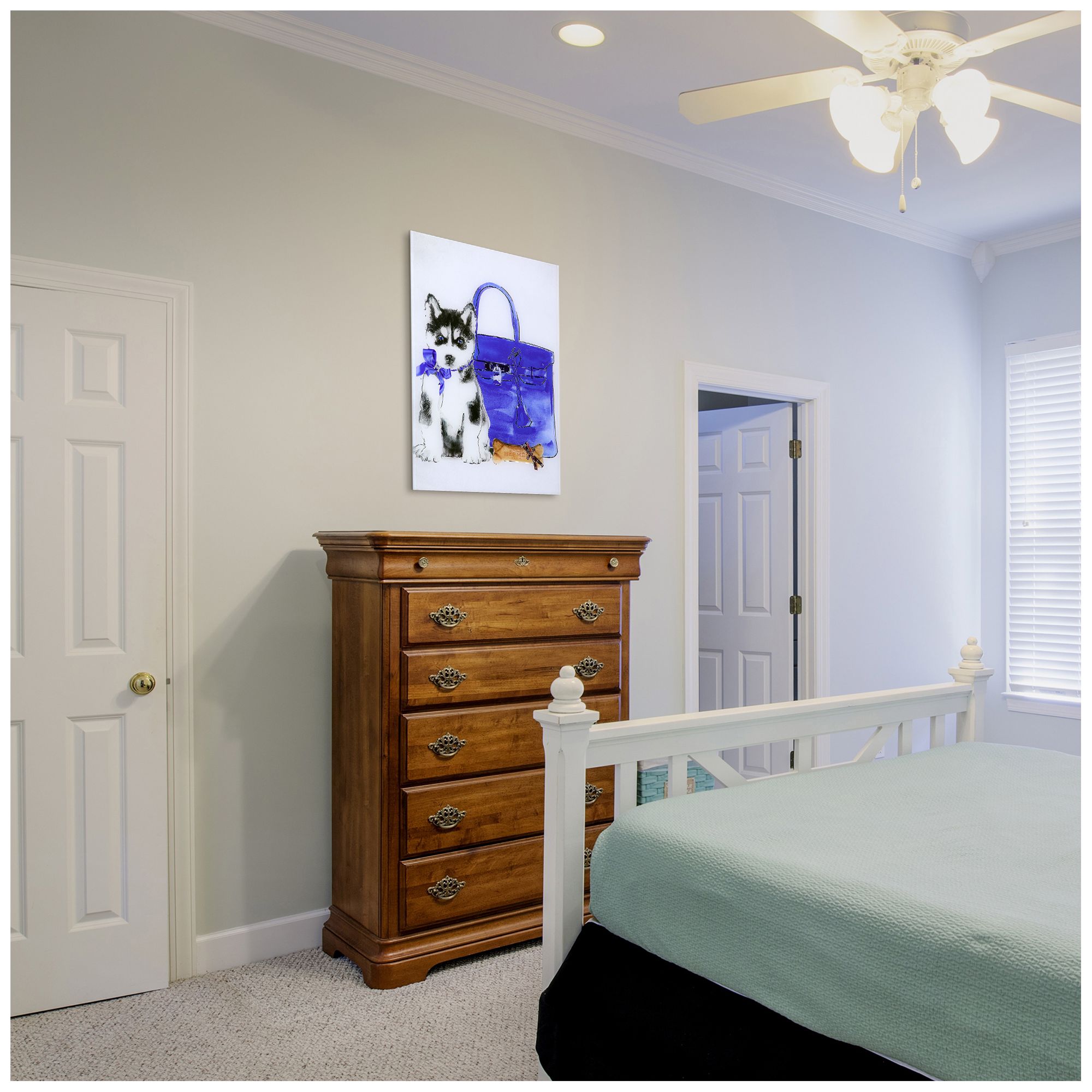 Image 6 Husky" Frameless Free Floating Tempered Glass Wall Art more views