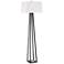 Huston Black Gun Metal and Brushed Nickel Floor Lamp