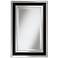 Hutchins Black Glass Frame 24" x 36" Wall Mirror