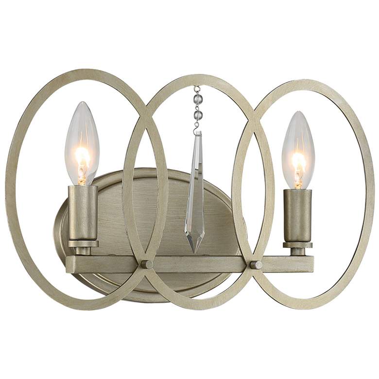 Image 1 Hutton 15.5 in. 2-Light Sterling Gold Bath Bar Vanity Light