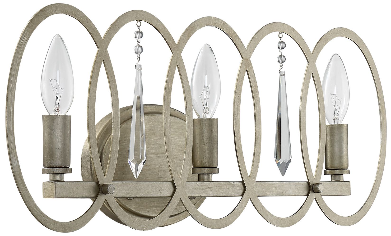 Image 5 Hutton 24.5 in. 3-Light Sterling Gold Bath Bar Vanity Light more views