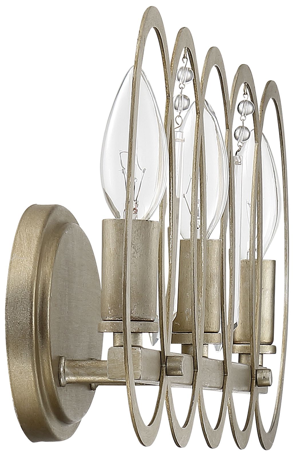 Image 6 Hutton 24.5 in. 3-Light Sterling Gold Bath Bar Vanity Light more views