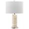 Hutton Stacked Faux Alabaster Table Lamp