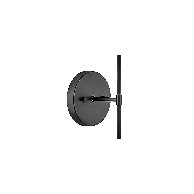 Image 2 Hux 24" High Black Lacquered Brass Wall Sconce more views