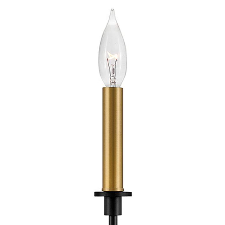 Image 3 Hux 24" High Black Lacquered Brass Wall Sconce more views