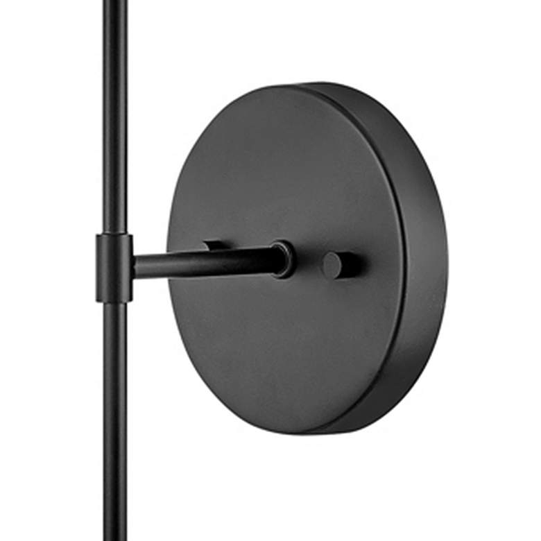 Image 5 Hux 24" High Black Lacquered Brass Wall Sconce more views