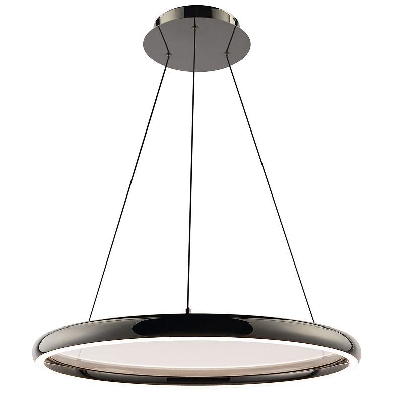 Image 1 Huxley 1.63"H x 23.38"W 1-Light Pendant in Black Chrome