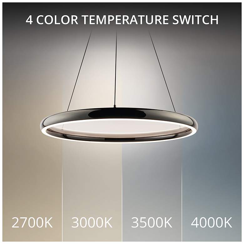 Image 5 Huxley 1.63"H x 23.38"W 1-Light Pendant in Black Chrome more views