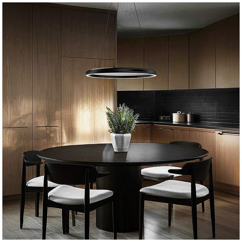 Image 7 Huxley 1.63"H x 23.38"W 1-Light Pendant in Black Chrome more views