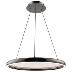 Huxley 1.63"H x 23.38"W 1-Light Pendant in Black Chrome