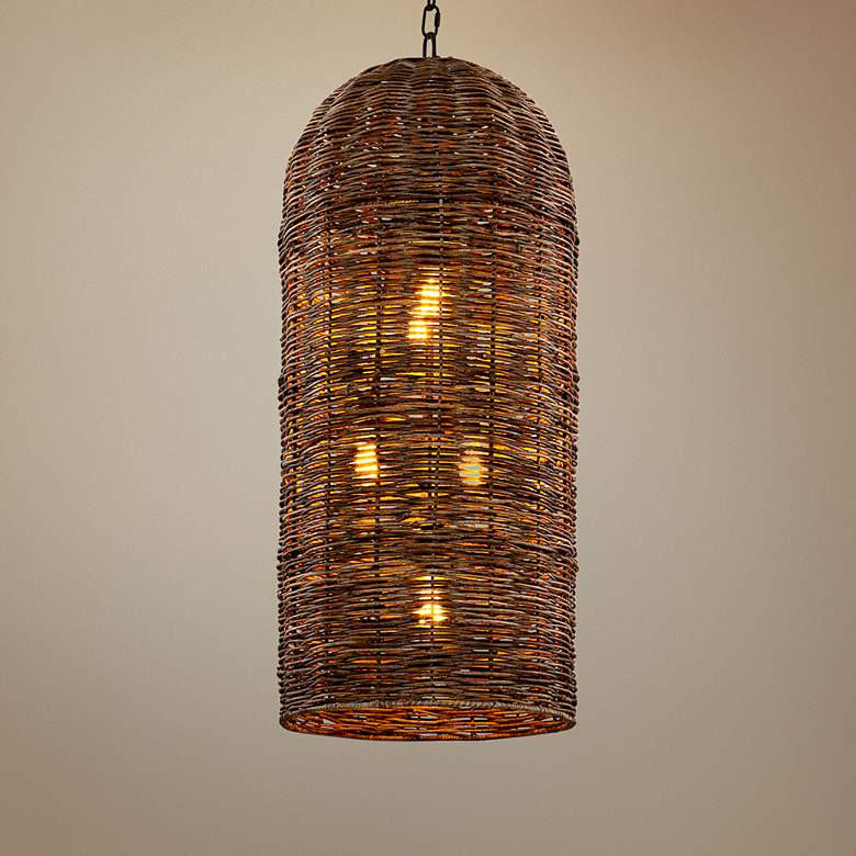 Image 1 Huxley 18" Wide Tidepool Bronze LED Basket Pendant Light