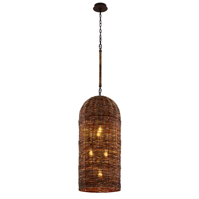 Image 3 Huxley 18" Wide Tidepool Bronze LED Basket Pendant Light more views