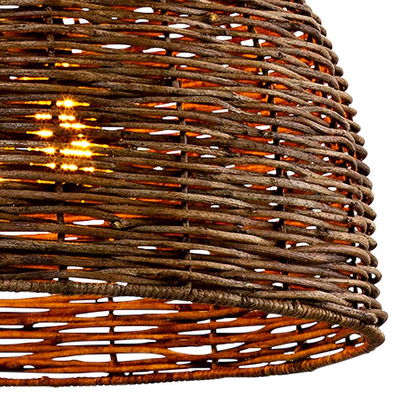 Image 3 Huxley 24" Wide Tidepool Bronze LED Basket Pendant Light more views