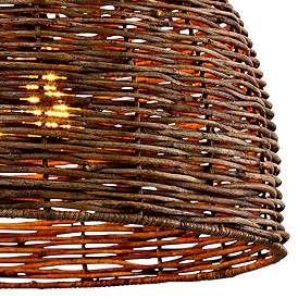 Image3 of Huxley 24" Wide Tidepool Bronze LED Basket Pendant Light more views