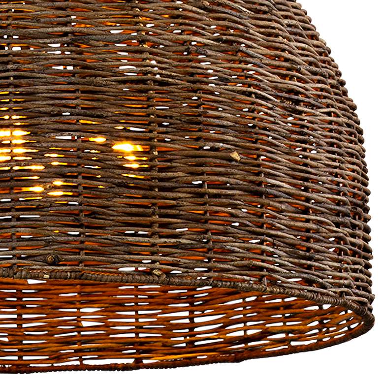 Image 3 Huxley 33 3/4" Wide Tidepool Bronze LED Basket Pendant Light more views