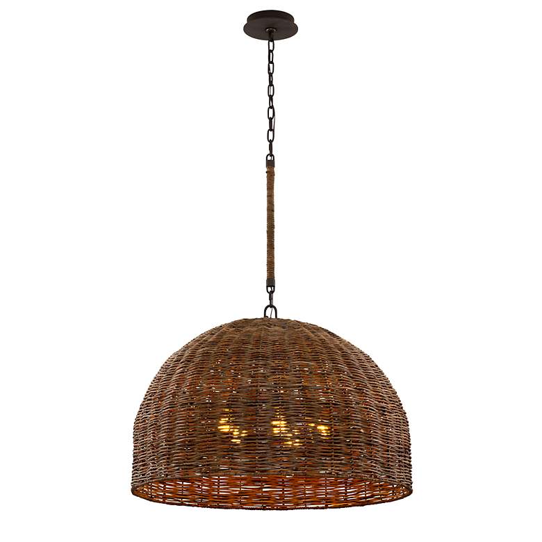 Image 3 Huxley 33 3/4" Wide Tidepool Bronze LED Basket Pendant Light more views