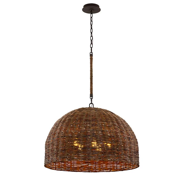 Image 3 Huxley 33 3/4 inch Wide Tidepool Bronze LED Basket Pendant Light more views