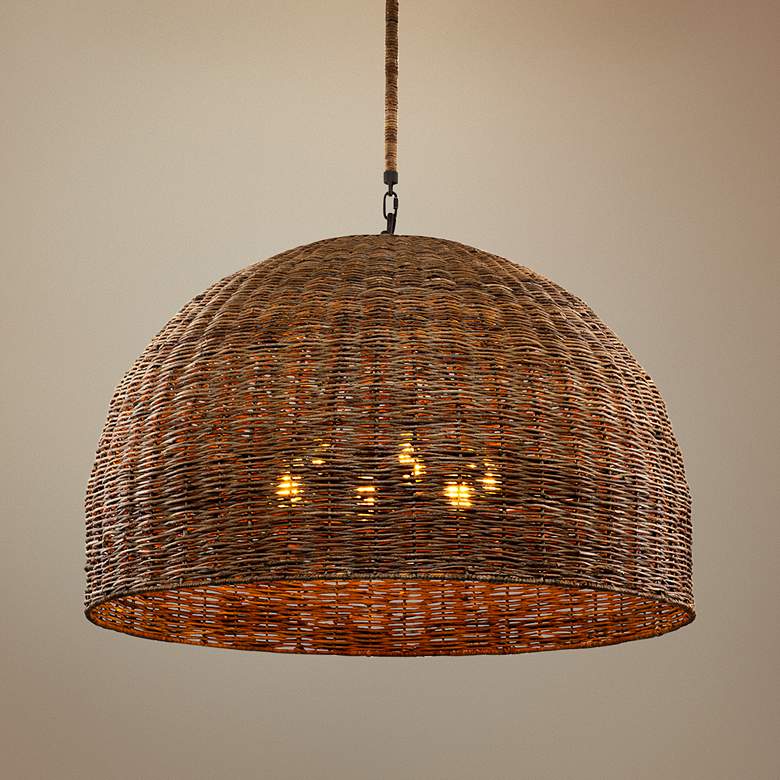 Image 1 Huxley 43 3/4" Wide Tidepool Bronze LED Basket Pendant Light