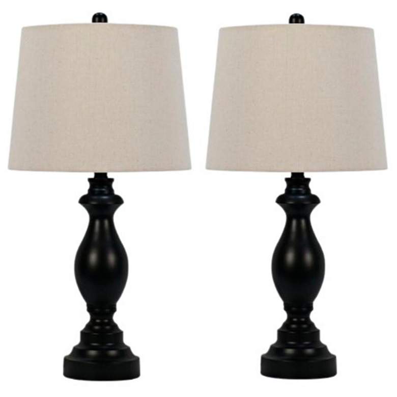 Image 1 Huygens Black Balustrade USB Table Lamps Set of 2