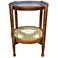 Hyacinth Glass Top Cane Bottom Side Table - Honey/Cane