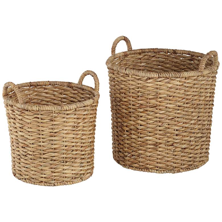 Image 1 Hyacinth Open-Top 2-Piece Round Basket Set