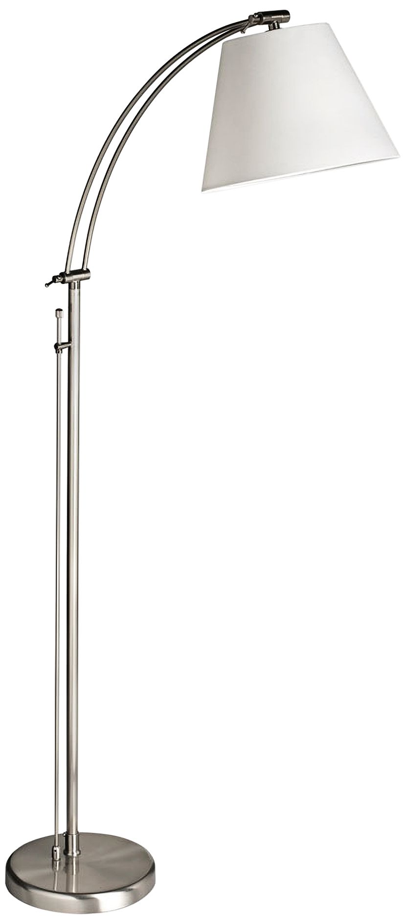 white and chrome floor lamp