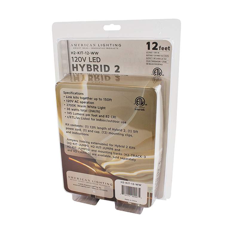 Hybrid 2 12-Foot Warm White LED Tape Light Kit more views