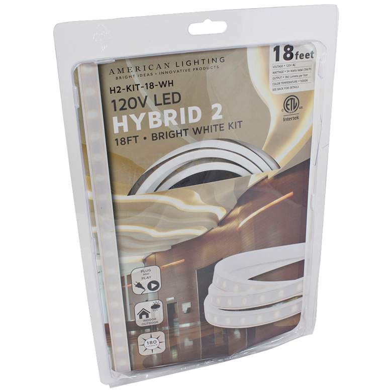 Image 2 Hybrid 2 18-Foot Bright White LED Tape Light Kit more views