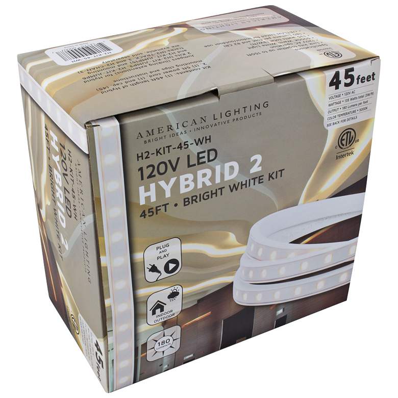 Image 2 Hybrid 2 45-Foot Bright White LED Tape Light Kit more views